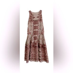 Boho Fit & flare fall dress Sz S